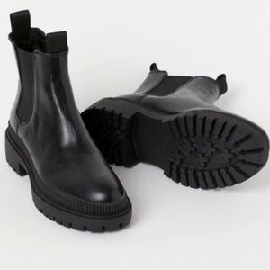 H&M Black Chelsea Boots Size 10